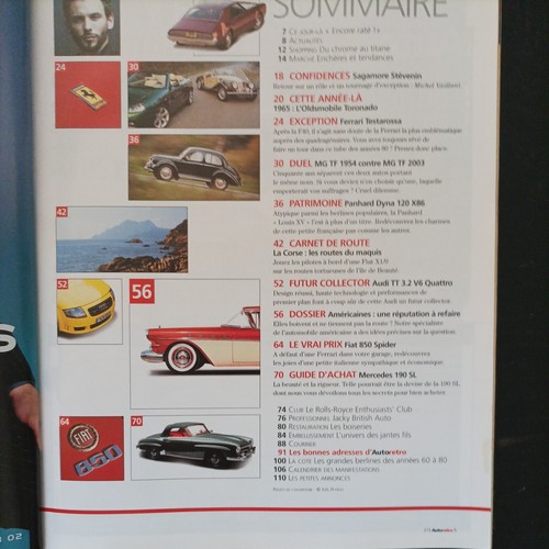 AUTO RETRO 273 FERRARI TESTAROSSA MG TF PANHARD DYNA 120 x86 fiat 850 spider - Imagen 2 de 2