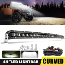 7/14/20/26/32/38/44/50inch Slim LED Light Bar Single Row Offroad Driving ATV SUV