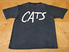 Vintage 1981 CATS Theater T-Shirt Black Touch of Gold Tag by Spring Ford Size XL
