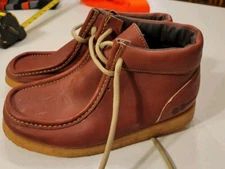 Chippew Chukka Moccasins Boots Men’s 7.5 Reddish Leather Made In USA Style 22600