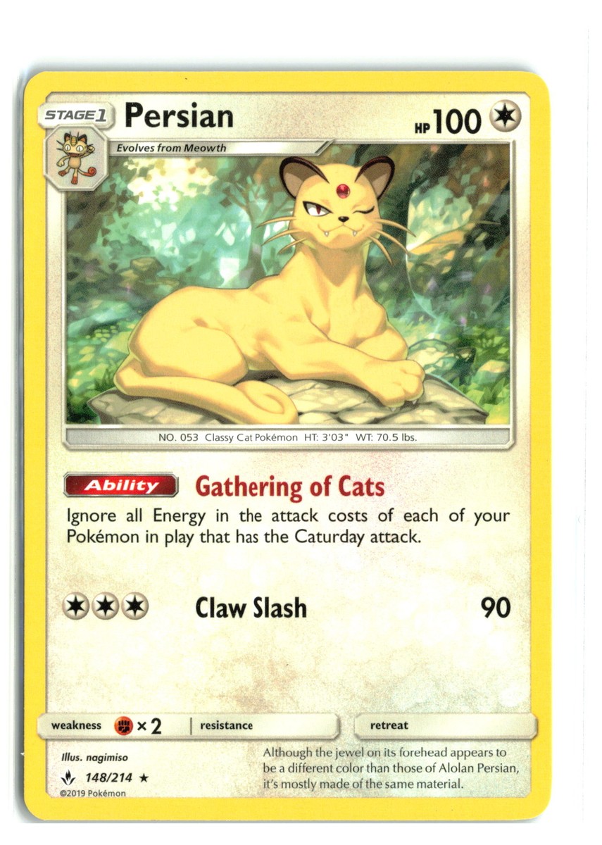 PERSIAN 148/214 UNBROKEN BONDS POKEMON TCG NM | eBay