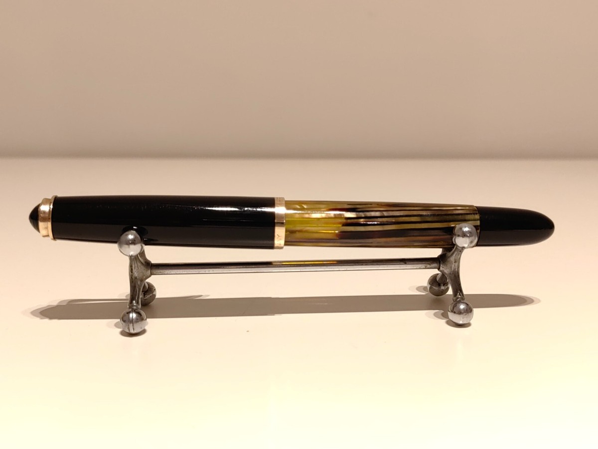 VINTAGE BROWN TORTOISE SET OF FOUNTAIN PEN 