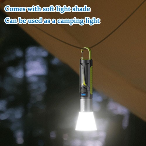 ^Luz antorcha LED portátil luz súper brillante camping USB recargable impermeable βρ - Imagen 9 de 18