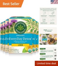 Tea, Organic EveryDay Detox Lemon, Supports Healthy Skin  Liver Function, De...