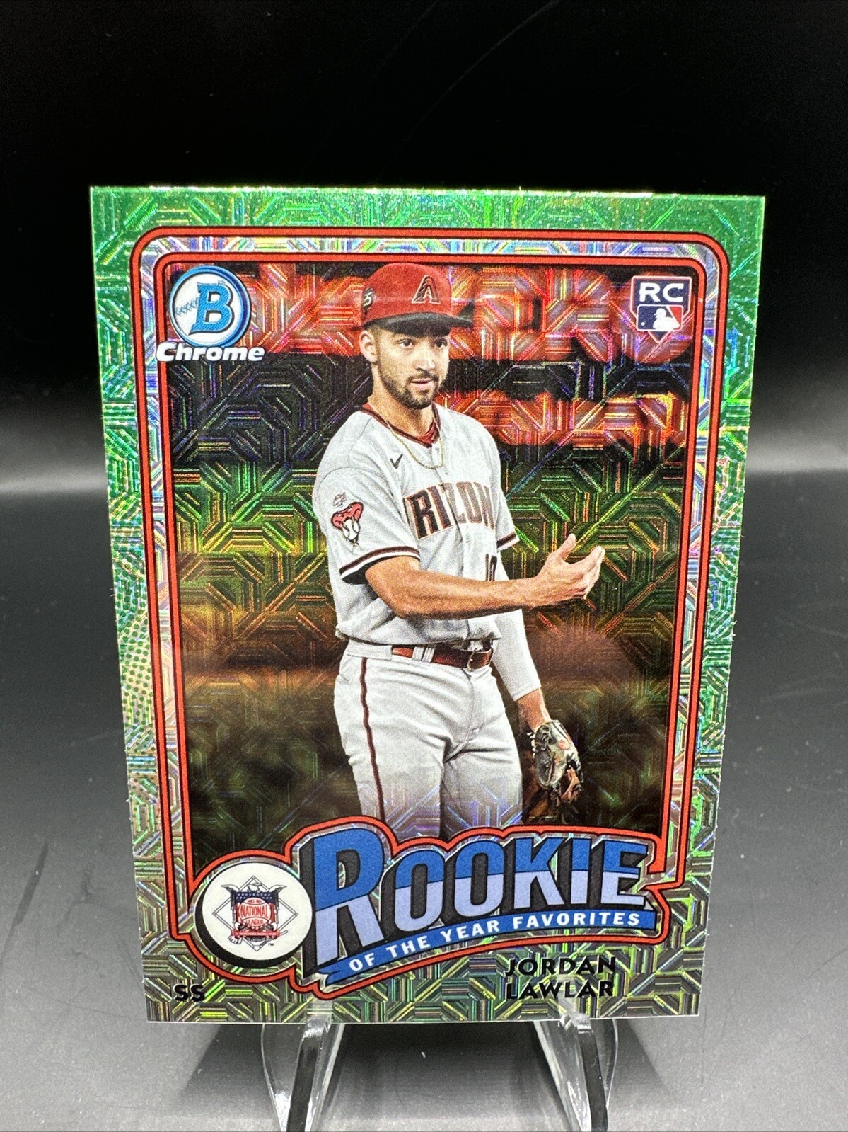 🔥2024 Bowman Chrome Jordan Lawlar Rookie Of The Year Favorites Mojo Refractor🔥