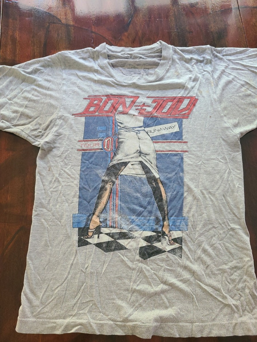 80s BON JOVI RUNAWAY TOUR 1984 Tシャツ RARE Vintage Bon Jovi 1984 Runaway Tour Shirt L | eBay