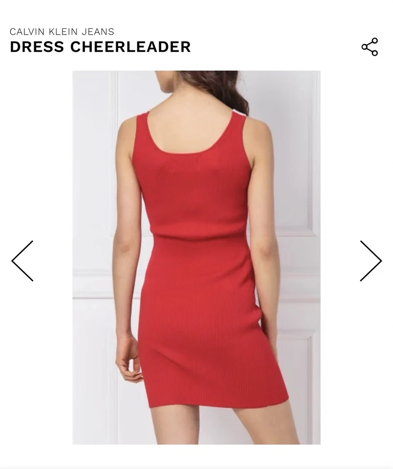 CALVIN KLEIN Women’s Cheerleader Knit Dress size XS - image 2 of 4
