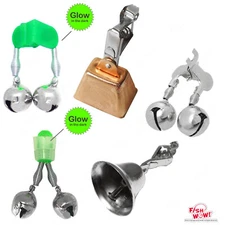 Fish WOW! Liberty Fishing Bell Alert Copper Bell Glow Dual Double Bell Alarm lot