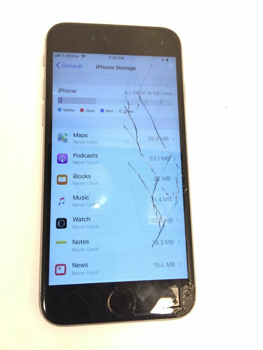 Apple IPhone 6S 16gb Model A 1688 T-Mobile Damaged Screen | eBay Apple IPhone 6S 16gb Model A 1688 T-Mobile Damaged Screen | eBay