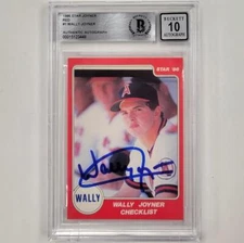 Wally Joyner autograph signed 1986 Star red #1 RC rookie Angels BAS BGS 10 auto