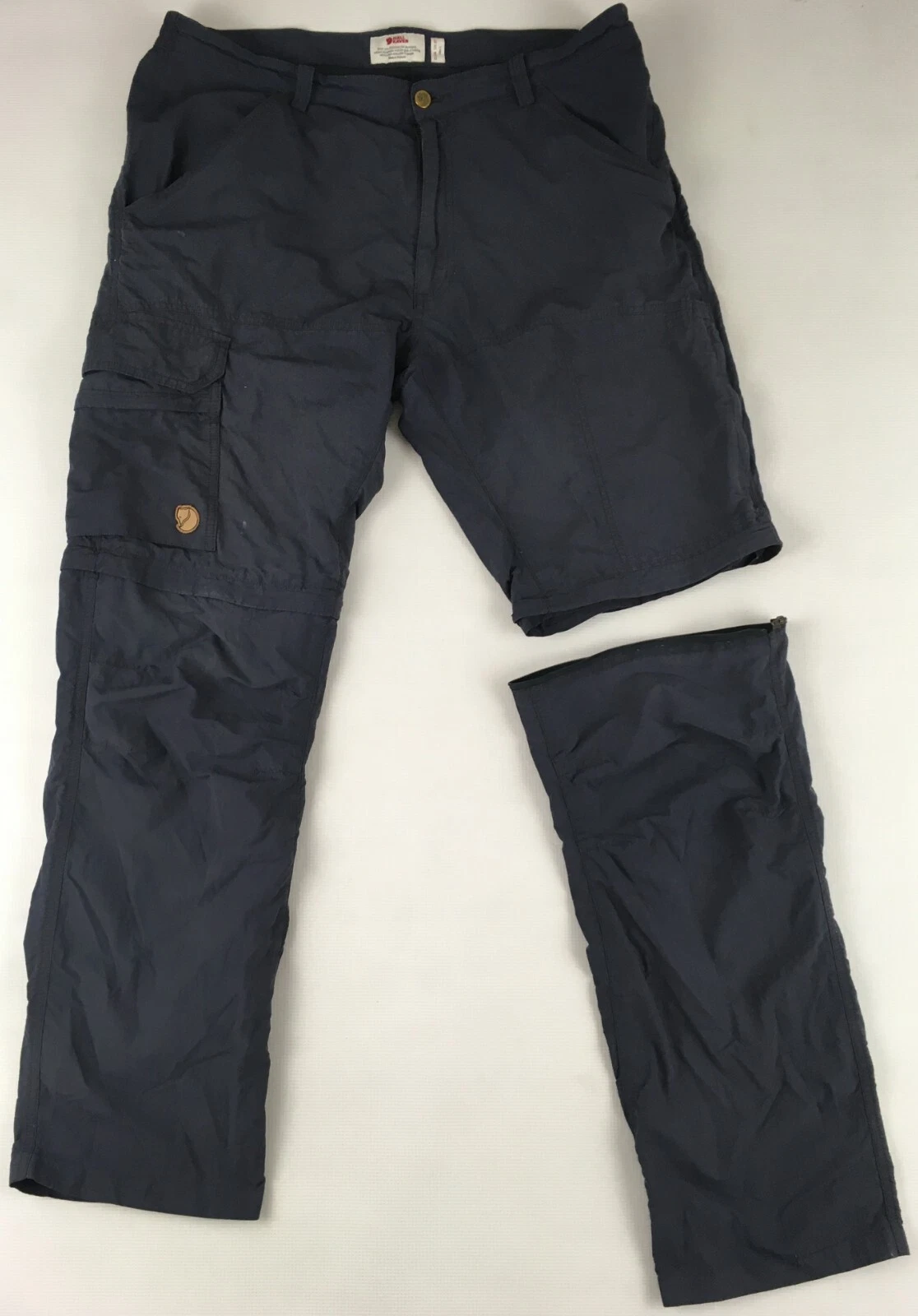 Fjallraven Cape Point MT Zip Off Trousers navy quick dry pants men EU 54 US 37