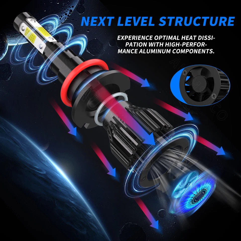 Kit de faros LED luz antiniebla haz alto/bajo para Oldsmobile Silhouette 1997-2000 Foto 4 de 4