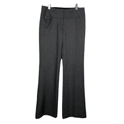 Express size 2 Editor Gray Dot Mid Rise Slack Dress Pants Office Career
