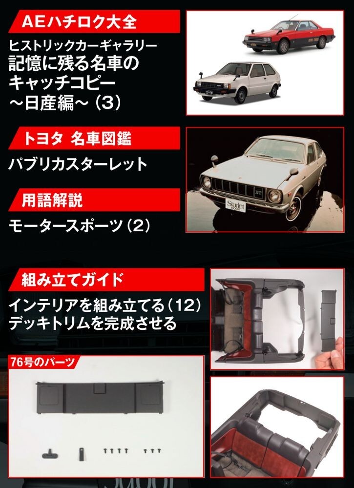 自動車 DeAGOSTINI TOYOTA SPRINTER TRUENO AE86 DeAGOSTINI Weekly TOYOTA SPRINTER TRUENO AE86 1/8 Scale No