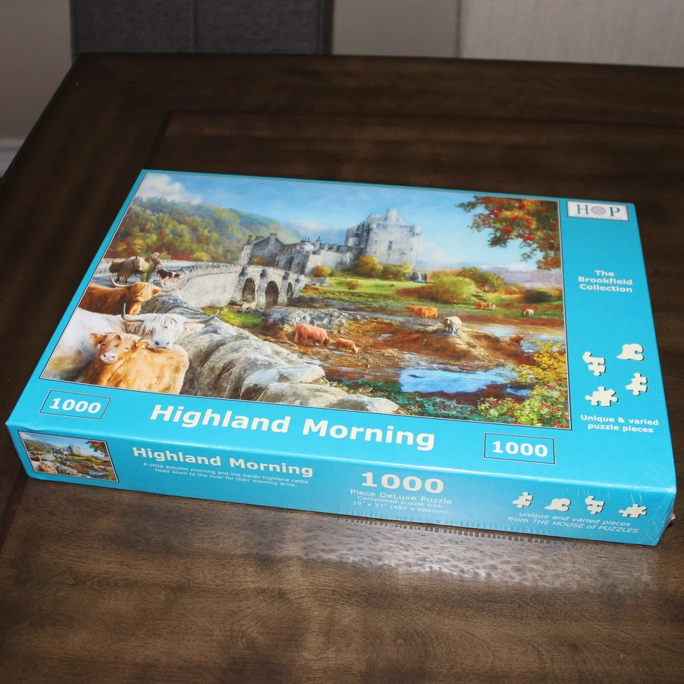 Nuevo rompecabezas HIGHLAND MORNING House Of Puzzles HOP Brookfield Collection 1000 piezas Foto 2 de 4