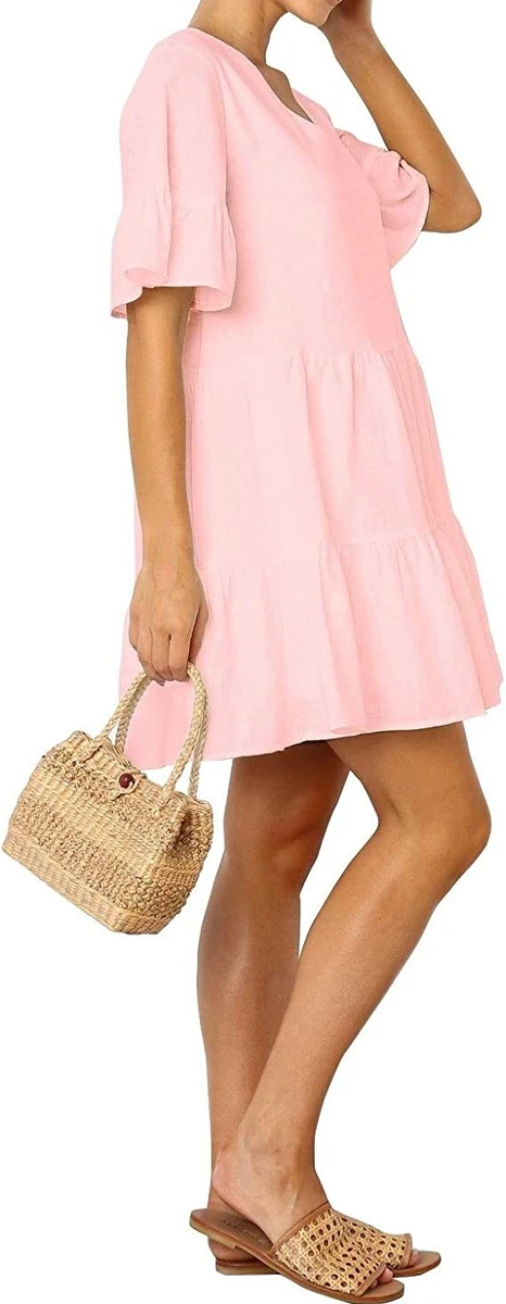 Light pink cheap tunic dress