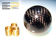 Echt Carbon Kohlefaser JDM Schaltknauf Universal Rund Schwarz