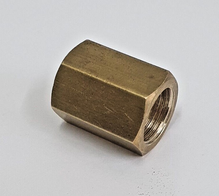1/2"" NPT Female x 1/2 BSP Female Nickel Plated Brass Bush Connecting Adaptor