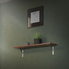 2x Mensole in alluminio argento 180mm supporti per ripiani muro scaffale pesanti