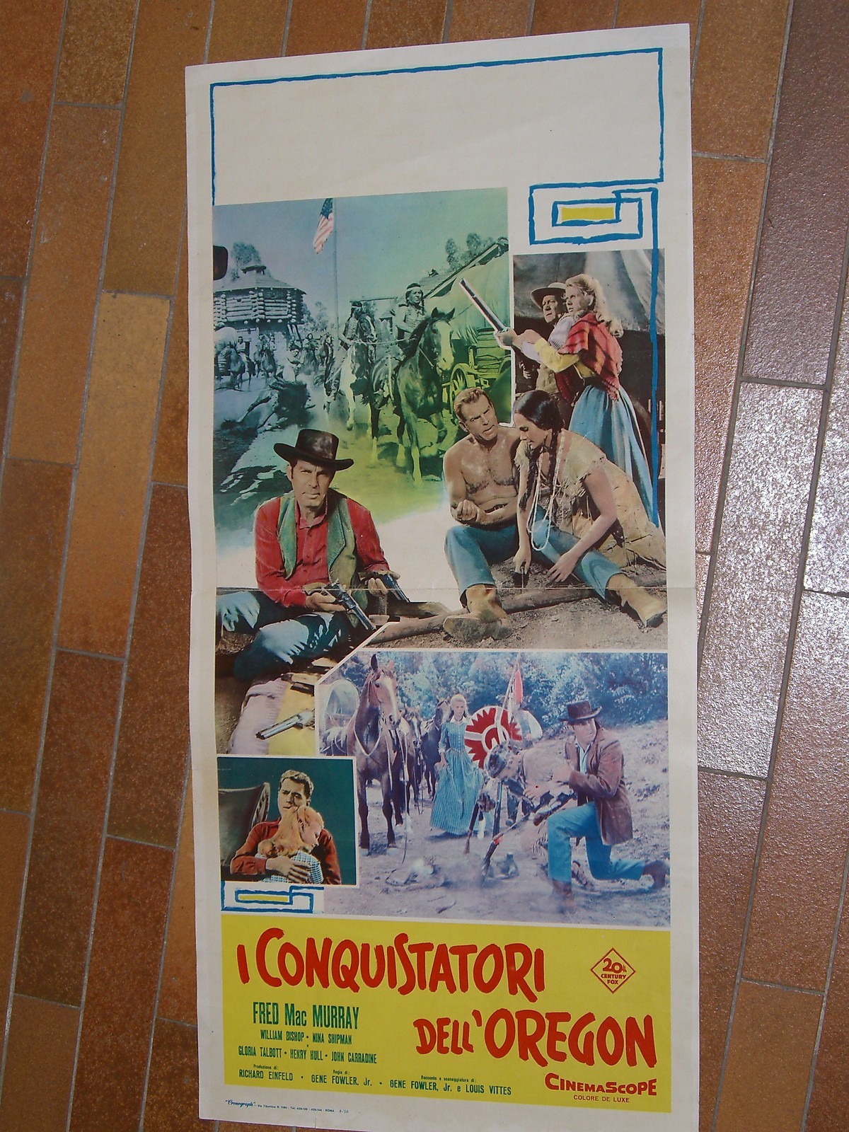Locandina originale film I conquistatori dell'Oregon (1959) - Regia di Gene Fowler, Jr.