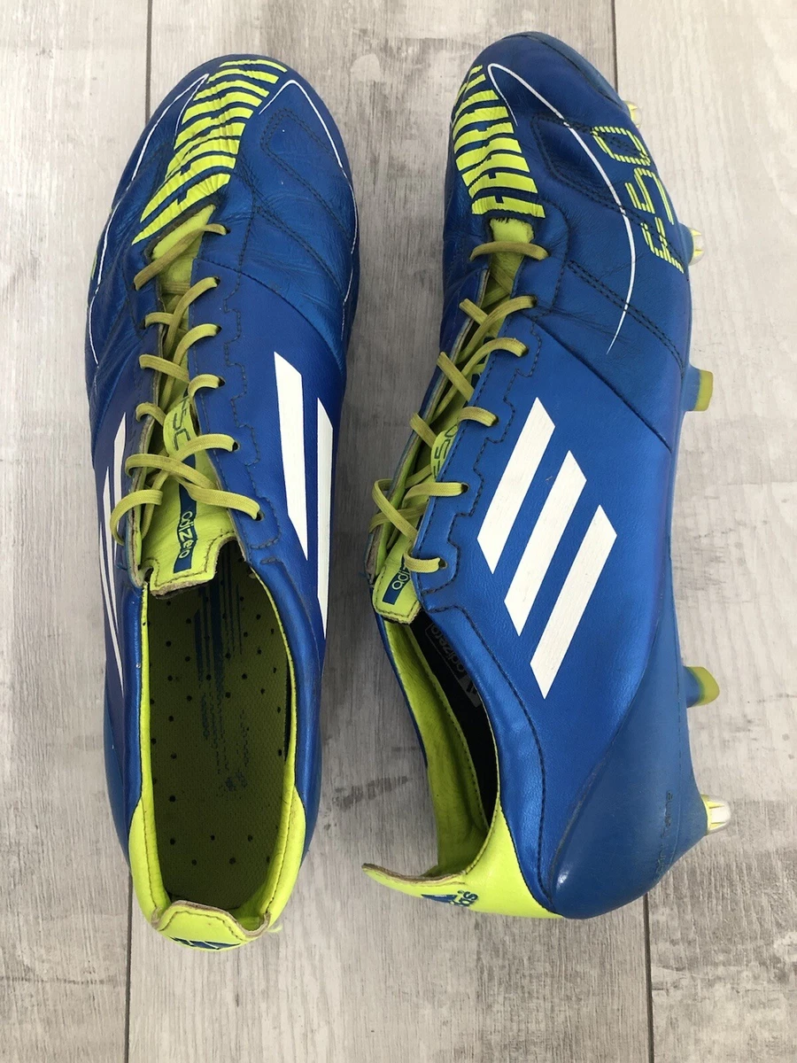 ADIDAS F50 Adizero Blue Football Soccer Boots Leather US12 UK11 1/2 EUR46  2/3