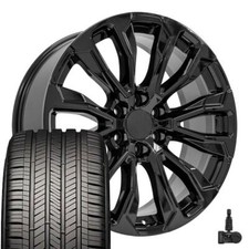 Set4 Oe Wheels Cv30 22x9 Black Wheels Goodyear Touring Tires Tpms 6x139.7 Set4 Oe Wheels Cv30 22x9 Black Wheels Goodyear Touring Tires Tpms 6x139.7