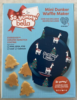 So Yummy Bella Mini Dunker Waffle Makers Evergreen Tree