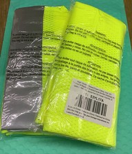 2- Yellow High Visibility  Class 2 Safety Vest Mesh Medium With  Zipper 1 Pocket