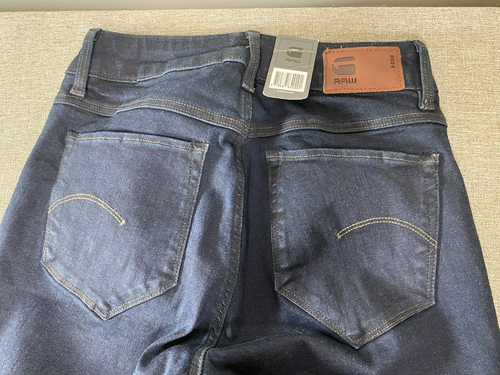 G-Star Raw Shape Super Skinny Denim Jeans Women's 26 Mid Rise Indigo Blue NWT - Picture 9 of 18