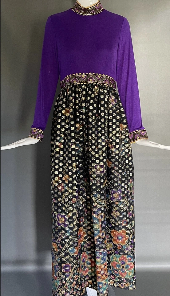 Vestido Sandine Originals Talla M Metálico Groovy Boho Hippie Años 70 Excelente Estado Foto 2 de 4