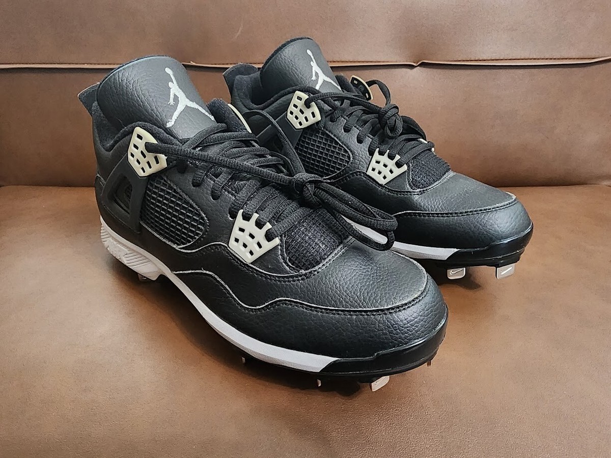 Air Jordan 4 Retro Oreo Metal Baseball Cleats - Sz 9 (807710-010) | eBay
