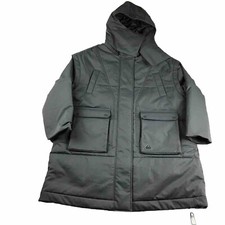 Air Jordan Coat Womens Large Black Full Zip Oversized Convertible Jacket Nwt