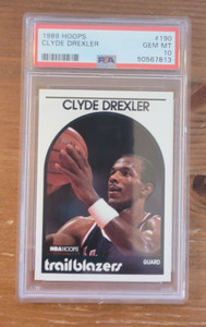1989 Hoops #190 Clyde Drexler PSA 10 Portland Trailblazers