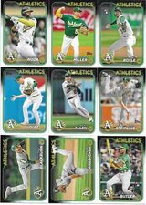 2024 TOPPS COMPLETE SERIES 1&amp;2 BASE TEAM SET OAKLAND ATHLETICS  QTY 19 CARDS