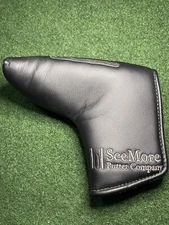 NEW SeeMore Black & Gray Blade Putter Headcover Golf Head Cover