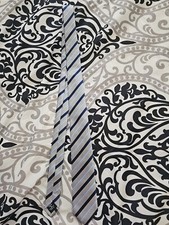 Dockers Boys Grey And Blue Striped Tie