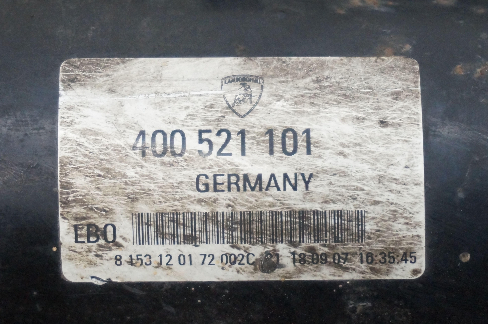 Rear Drive Propellar Shaft OEM 400521101 Lamborghini Gallardo Spyder 2008