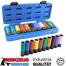 10-tlg Radmuttern Stecknuss Steckschlüssel 15-24mm Alu Felgen Nuss Schon Einsatz