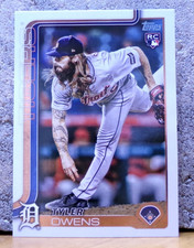 BASEBALL CARD COOL PICTURE TOPPS CHASER ROOKIE DETROIT TIGERS TYLER OWENS. rookie card picture