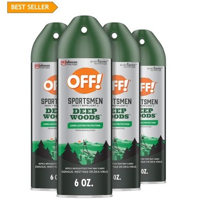 Long-Lasting OFF! Sportsmen Insect Repellent   6 Oz Pack of 4, Ideal for Camping