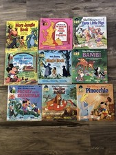 Vintage 1970s Mixed Lot of 9 Walt Disney Read Along Books And Records 33 1/3 RPM