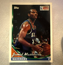 Topps 1993-94 Jamal Mashburn Rookie Dallas Mavericks NBA Basketball Card #312. rookie card picture