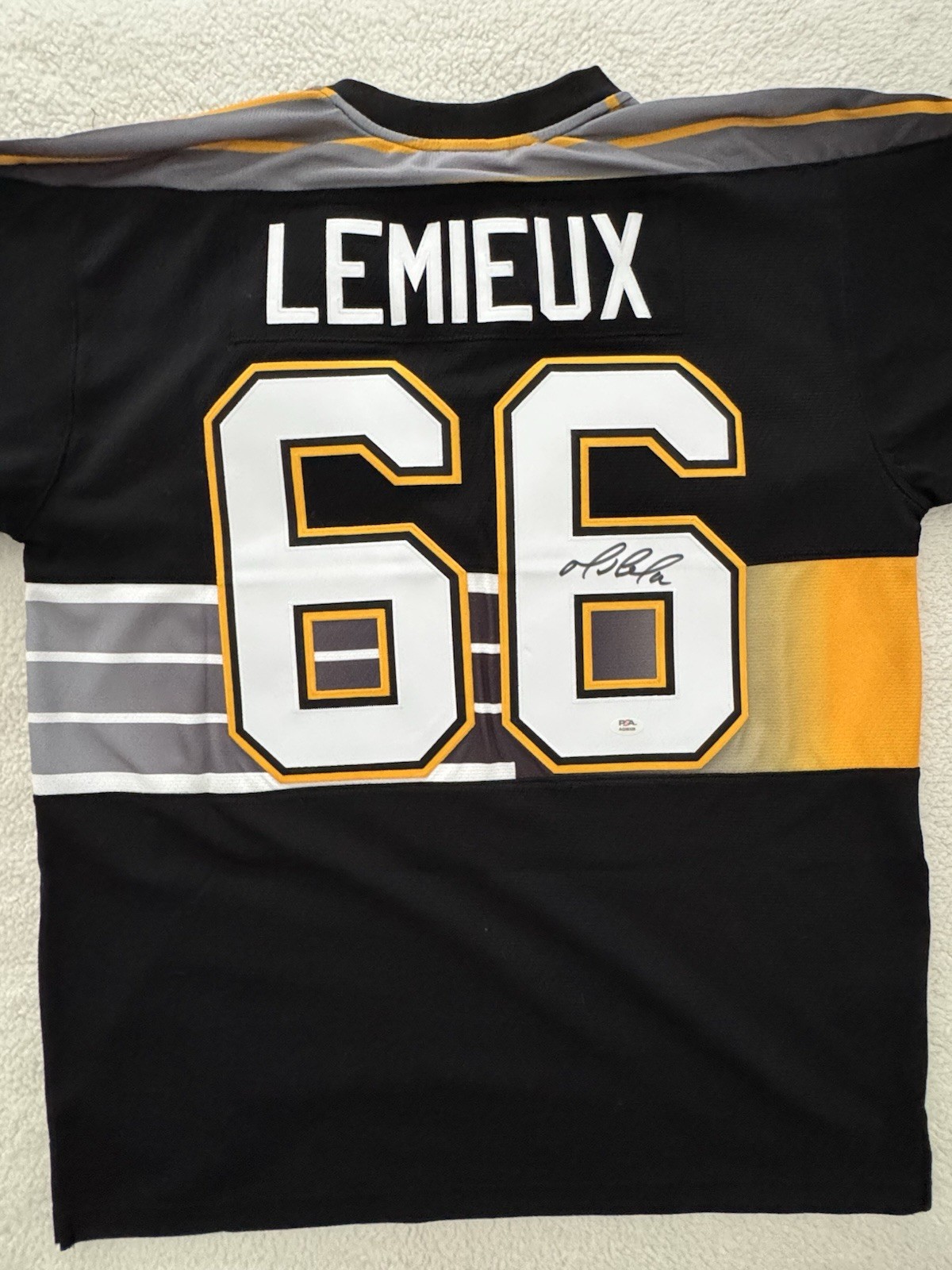 Mario Lemieux Signed Jersey PSA/DNA Autographed Penguins Mitchell & Ness