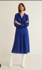 Mango NWT blue Snakeskin Midi Dress XS