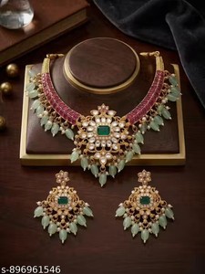 Authentic Bollywood indian Gold Plated Jewellery Set,Necklace Set/ JEWELLERY SET