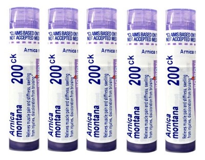 Arnica Montana 200CK Boiron 80 Pellet (Pack of 5) 80 Count 5), white