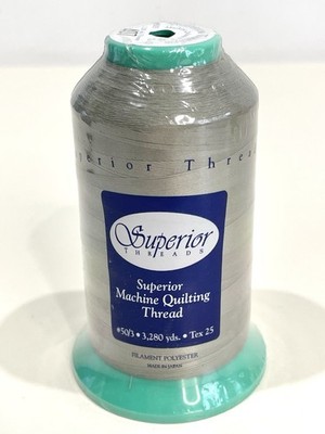 Superior Threads Machine Quilting Thread Spool Thread Gray No. 407 Polyester NEW