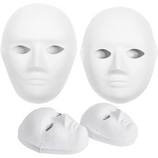 14 30 Packs Paper Mache Mask 2 Sizes for Artistic Projects, Theater, Halloween,