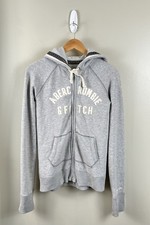 Abercrombie And Fitch Womens Lg Y2K Vtg Spellout Full Zip Hoodie Embroidered
