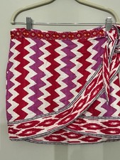 ZARA NEW HIGH-WAIST WRAP PRINTED SARONG MINA SKIRT OYSTER WHITE Sz M 7521/248   
